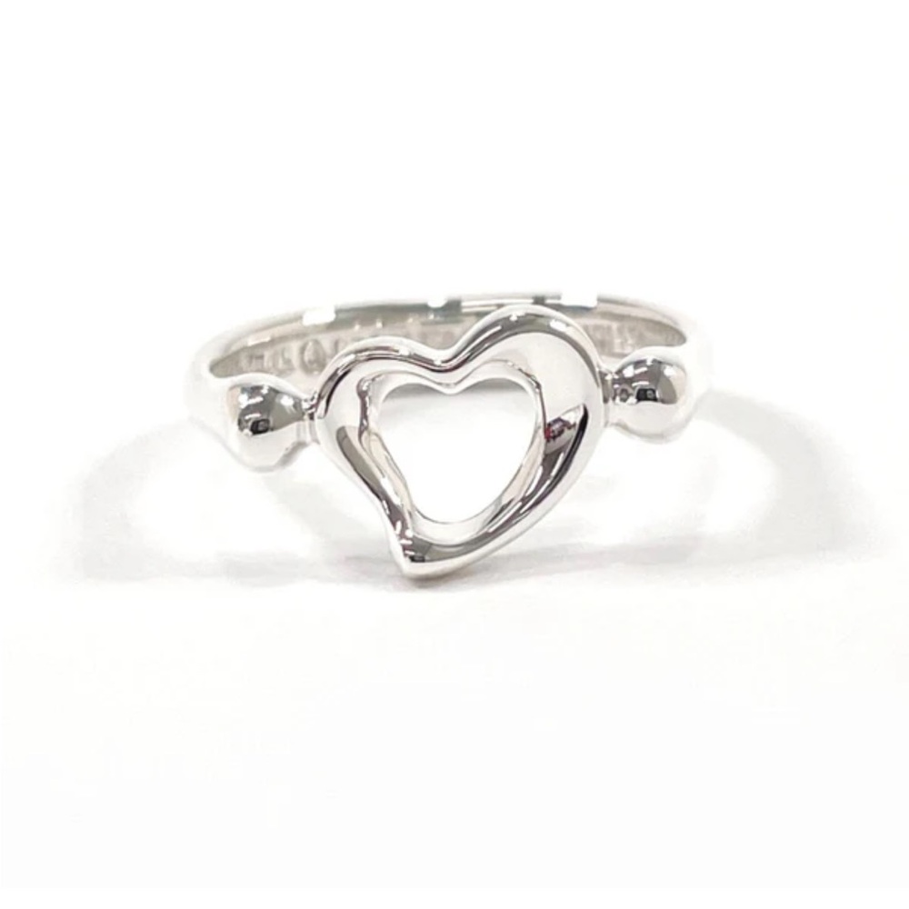 Tiffany & Co. Silver Open Heart Elsa Peretti Ring